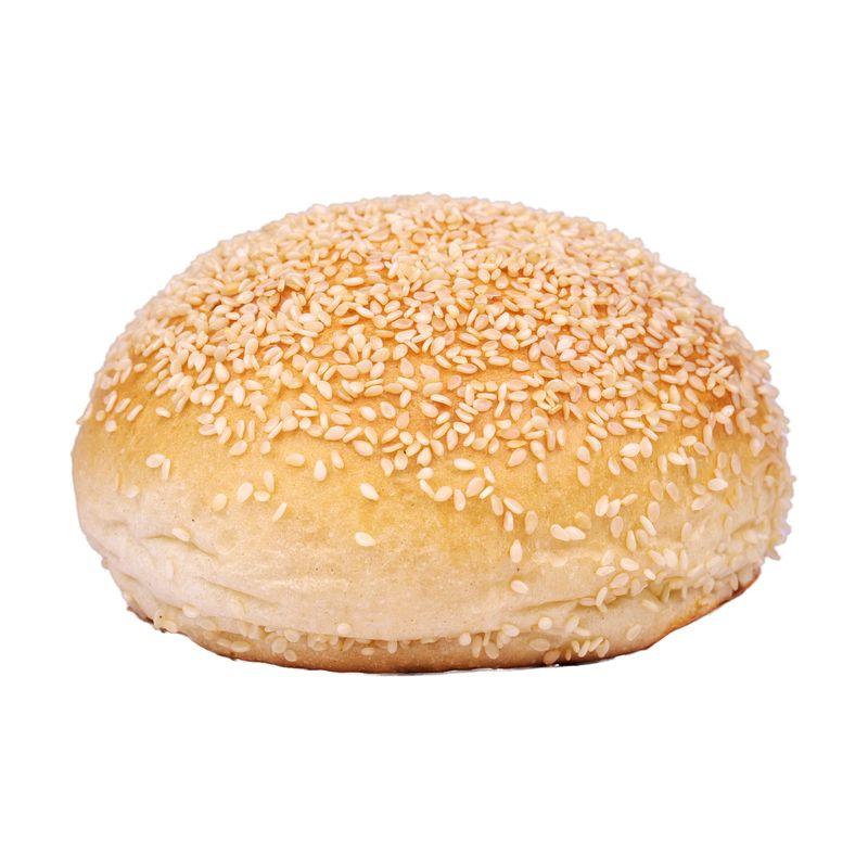 Burger Bun dicht mit hellem Sesam bestreut