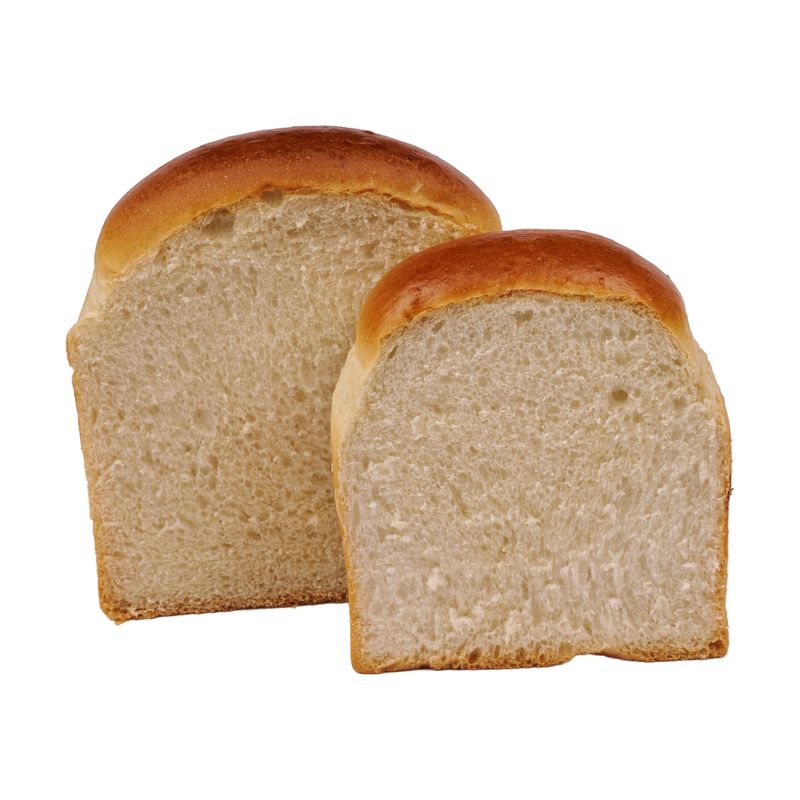 Die Schnittflächen beider Toast-Größen nebeneinander im Vergleich